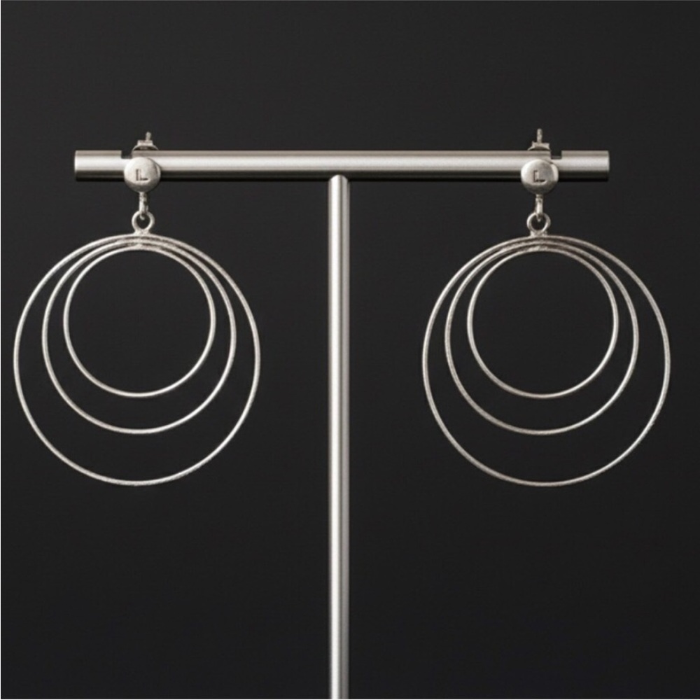 Large hoop earrings sterling silver